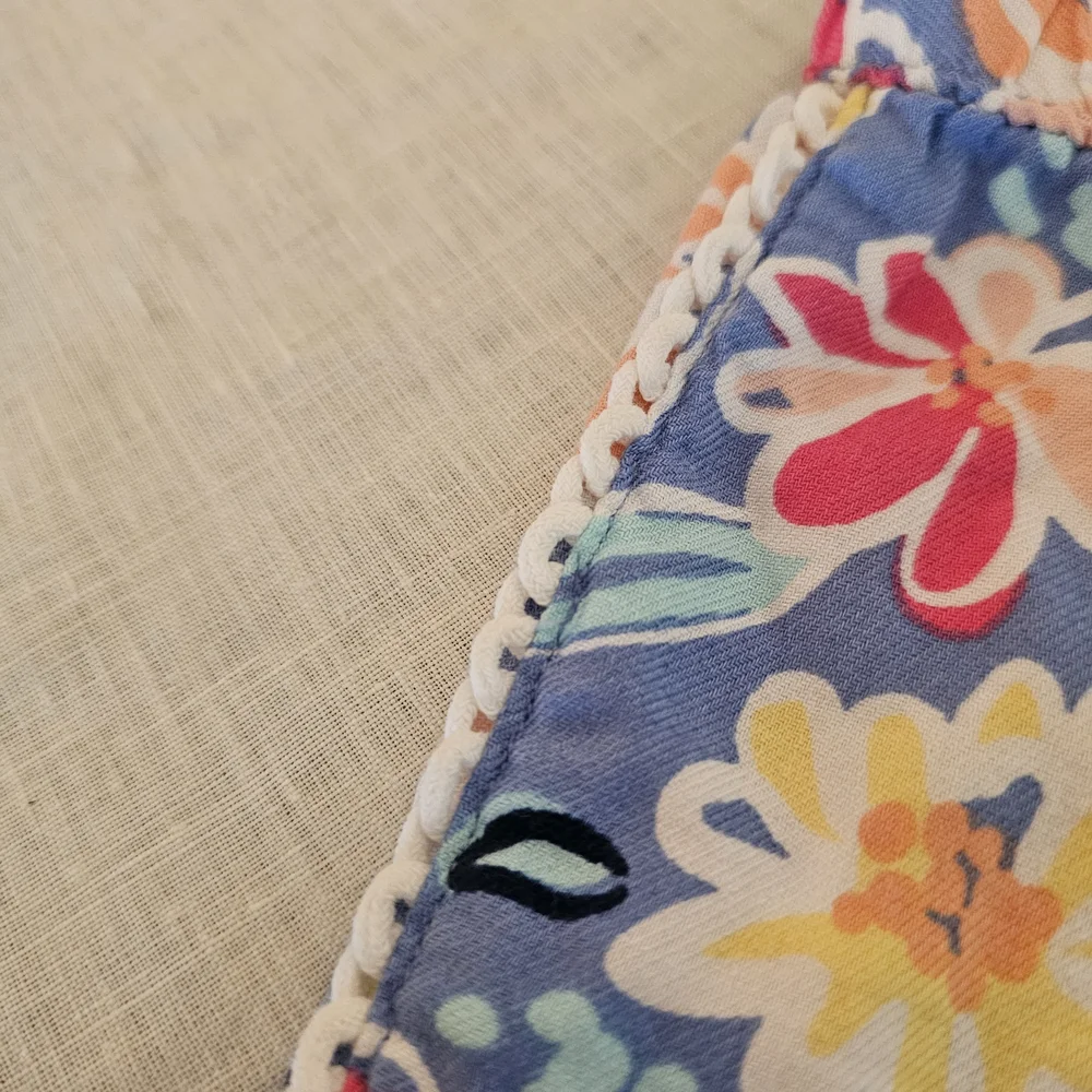 Adorable Gymboree Girl's Floral Pull-on Cotton Sun ShortsTropical Sz 4T- Blue